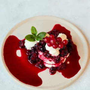 Pavlova met bosvruchten en vanille